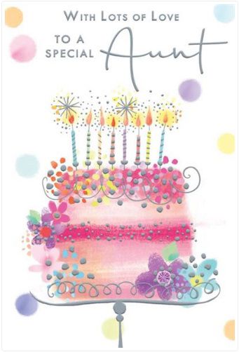 Birthday Cake Aunt Birthday Card