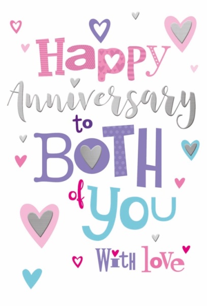 To Both Of You Your Anniversary Card