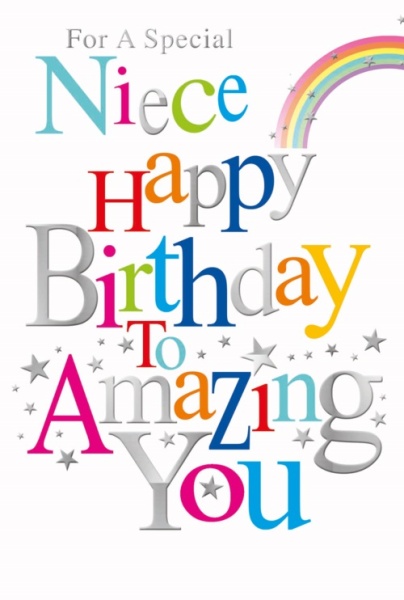 Happy Birthday To Amazing You Niece Birthday Card