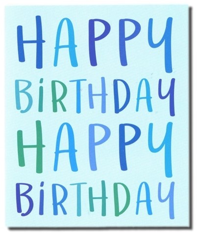 Blue Happy Birthday Gift Tag