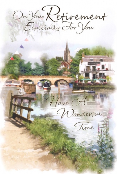 Riverside Pub Retirement Card