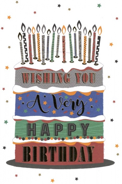 A Very Happy Birthday Cake Birthday Card
