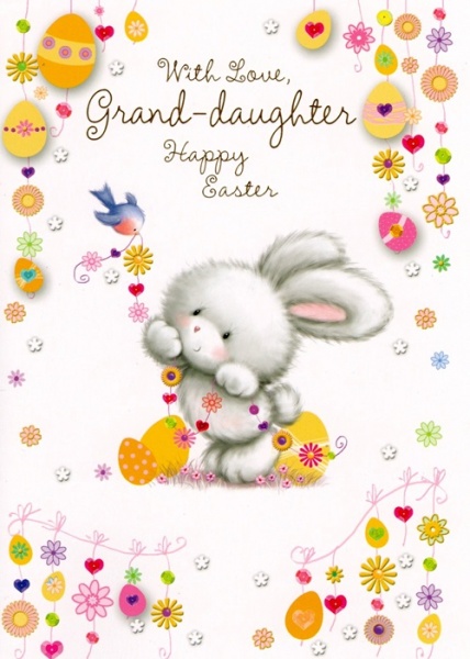 Eggs Grand-Daughter Easter Card