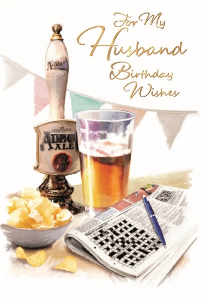 Pint Of Ale Husband Birthday Card