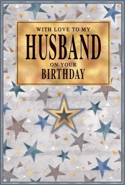 With Love To My Husband Birthday Card