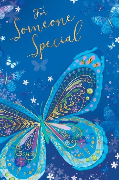 Blue Butterfly Someone Special Birthday Card