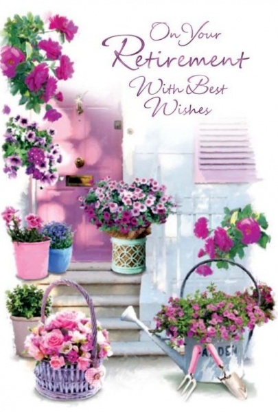 Flower Pots Retirement Card