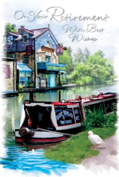 Canal Boat Retirement Card