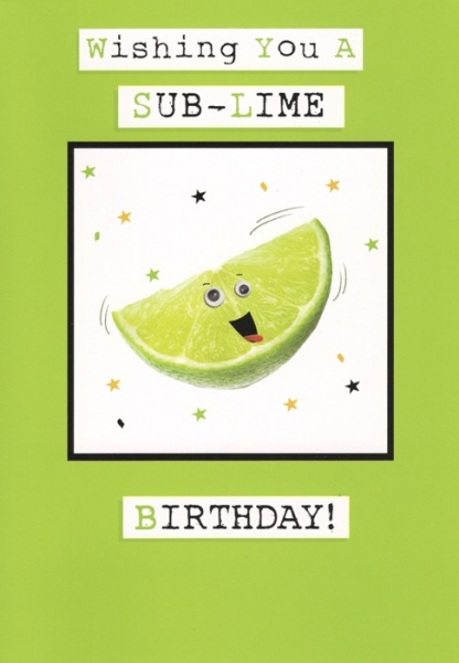 A Sub-Lime Birthday Card