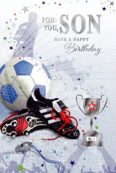 Football Boots Son Birthday Card