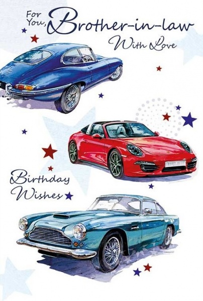 Classic Cars Brother In Law Birthday Card