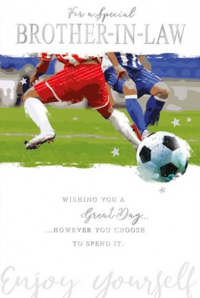 Football Tackle Brother In Law Birthday Card