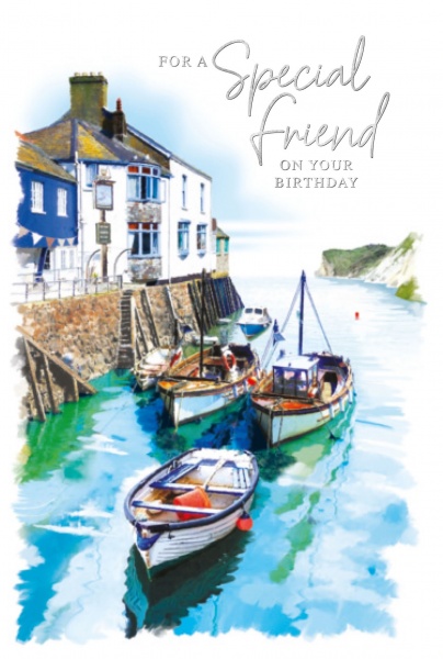 Harbour Boats Friend Birthday Card