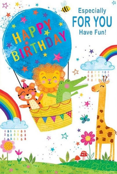 Happy Birthday Air Balloon Birthday Card