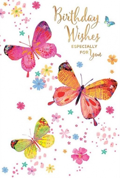 Butterflies Shine Birthday Card
