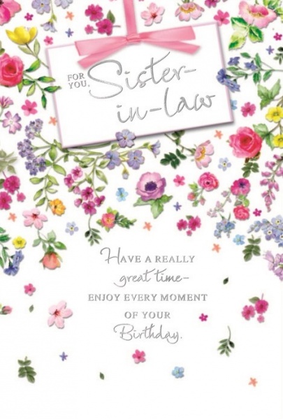 Pretty Flowers Sister-In-Law Birthday Card