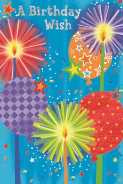 Balloons & Candles Birthday Card