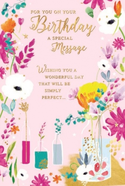 Flowers Birthday Card