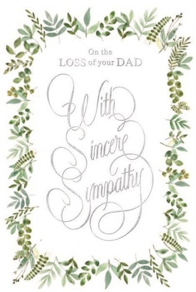 Leaves Dad Sympathy Card