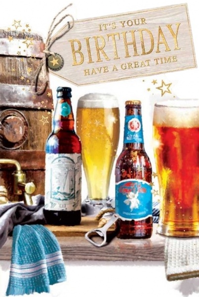 Beer Bar Birthday Card