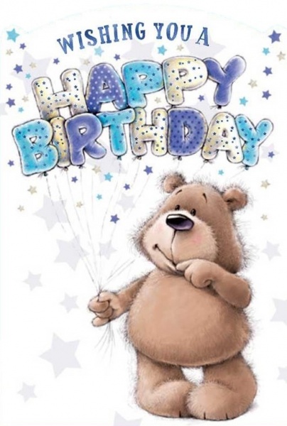Happy Birthday Bear Birthday Card