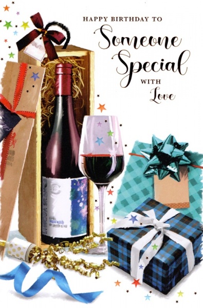 Red Wine Someone Special Birthday Card