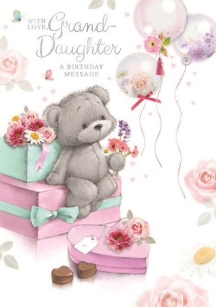 Flowers & Gifts Grand-Daughter Birthday Card