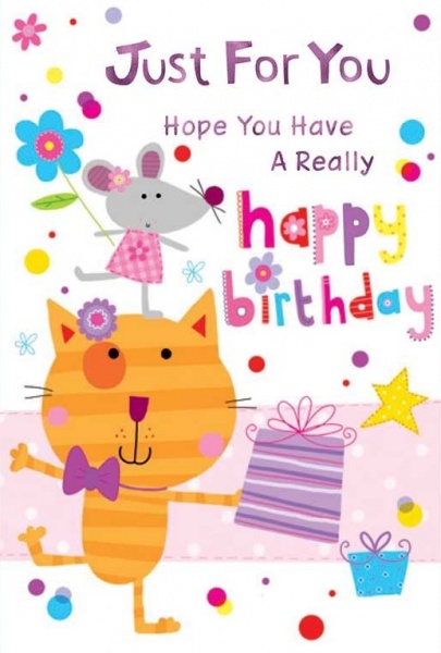 Cat & Mouse Birthday Card