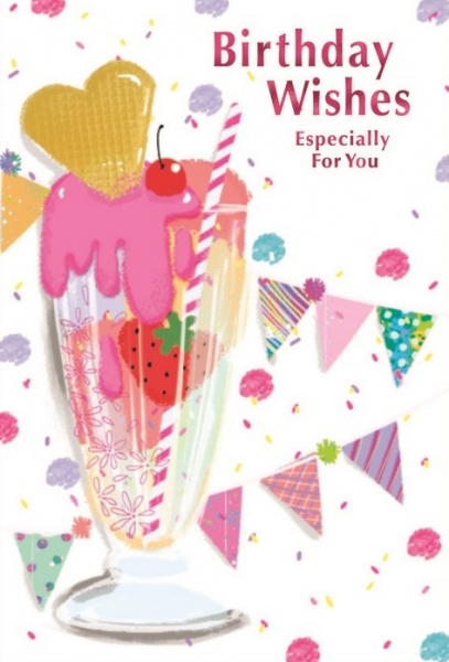 Ice Cream Sundae Birthday Card