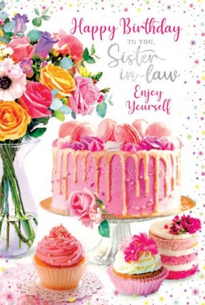 Cakes Sister-In-Law Birthday Card