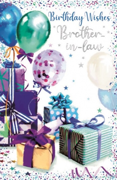Balloons & Gifts Brother-In-Law Birthday Card
