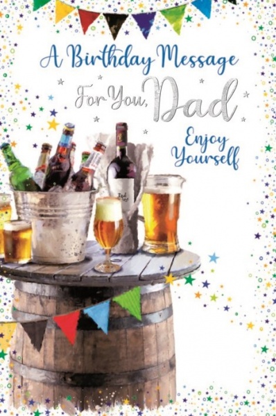 Birthday Drinks Dad Birthday Card
