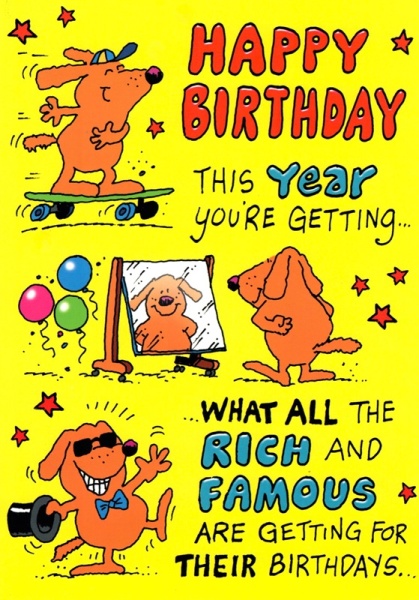 Rich & Famous Birthday Card