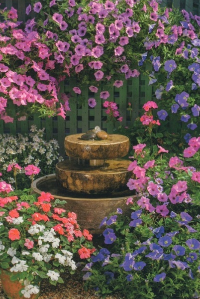 Garden Fountain Birthday Card