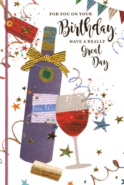 Fine Wine Birthday Card