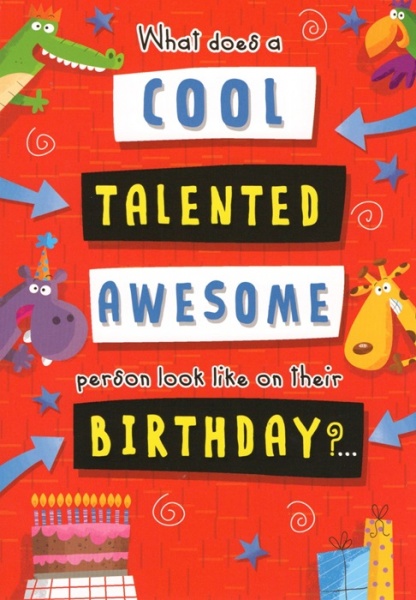 A Cool Talented Awesome Person Birthday Card