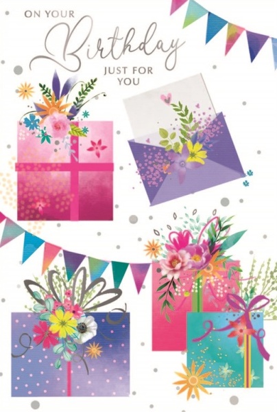 Flags & Flowers Birthday Card