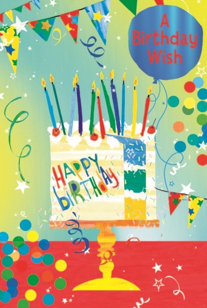 Happy Birthday Cake Birthday Card