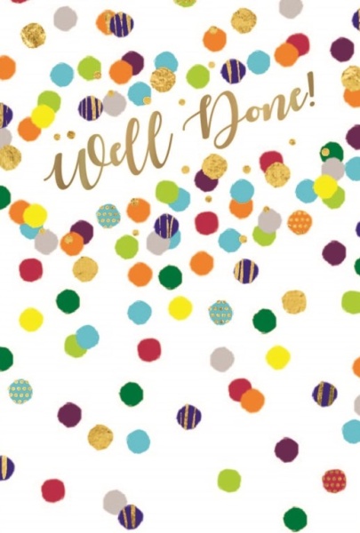 Painted Dots Well Done Card