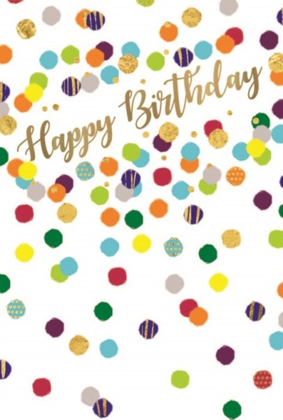 Painted Dots Birthday Card