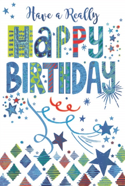 Shine Bright Stars & Diamonds Birthday Card