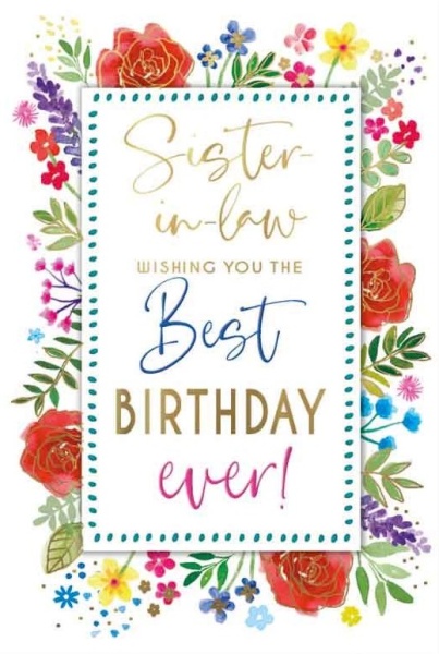 Best Birthday Ever Sister-In-Law Birthday Card