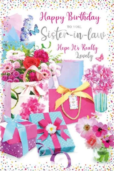 Floral Gifts Sister-In-Law Birthday Card