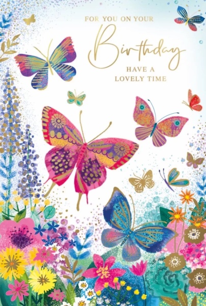 Butterfly Garden Birthday Card