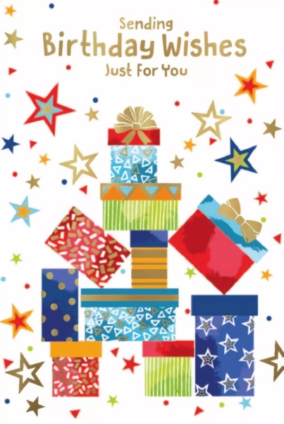 Presents & Stars Birthday Card