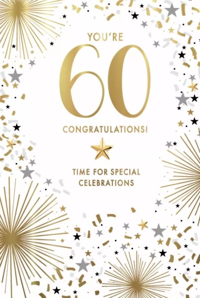 Confetti 60th Birthday Card