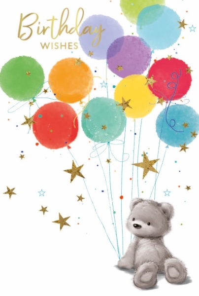 Balloons & Stars Birthday Card