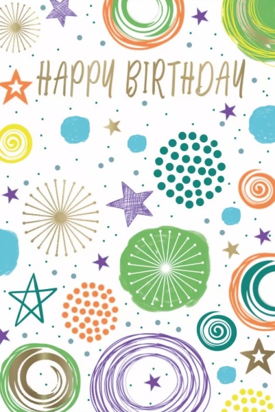 Dots & Stars Birthday Card