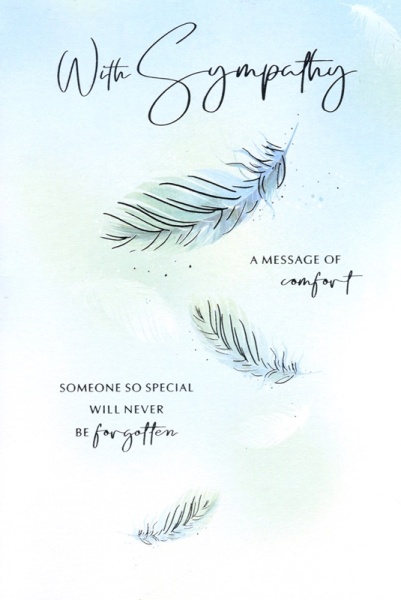 Feathers Sympathy Card
