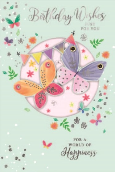 Birthday Butterflies Birthday Card